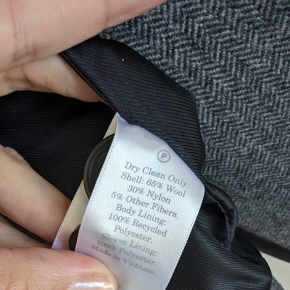 Everlane Gray Blazer Classic Wool-Blend Suit Jacket - Picture 9 of 9